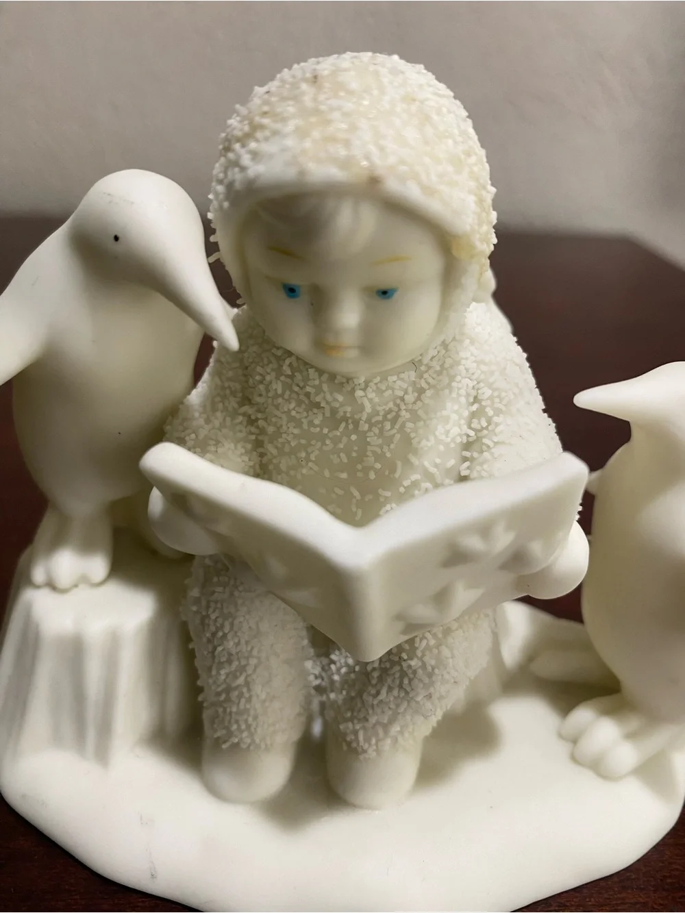 Department 56, Child Reading with Penguins Snowbabies Titled READ ME A STORY